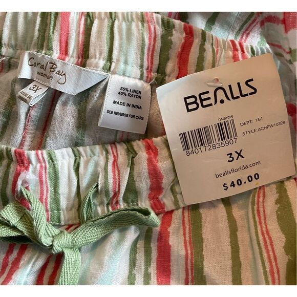 CORAL BAY Women’s 3X Drawstring Capris - Picture 3 of 8